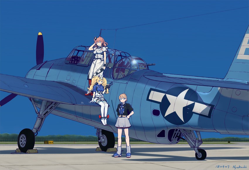 saratoga, gambier bay, intrepid, saratoga mk ii, and intrepid kai (kantai collection) drawn by nakaaki_masashi