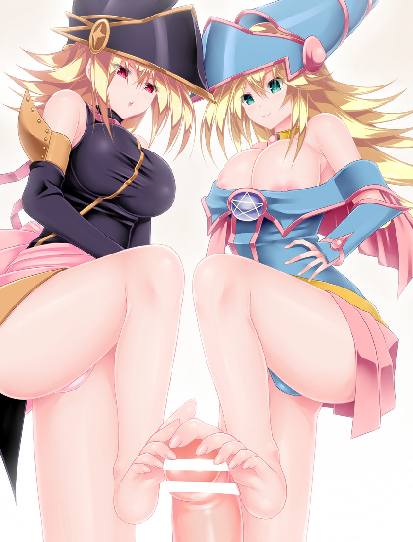 dark magician girl and gagaga girl (yu-gi-oh!) drawn by calcio