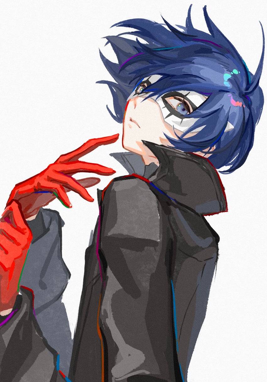 yuuki makoto, amamiya ren, and joker (persona and 2 more) drawn by kobayashiyouyouko