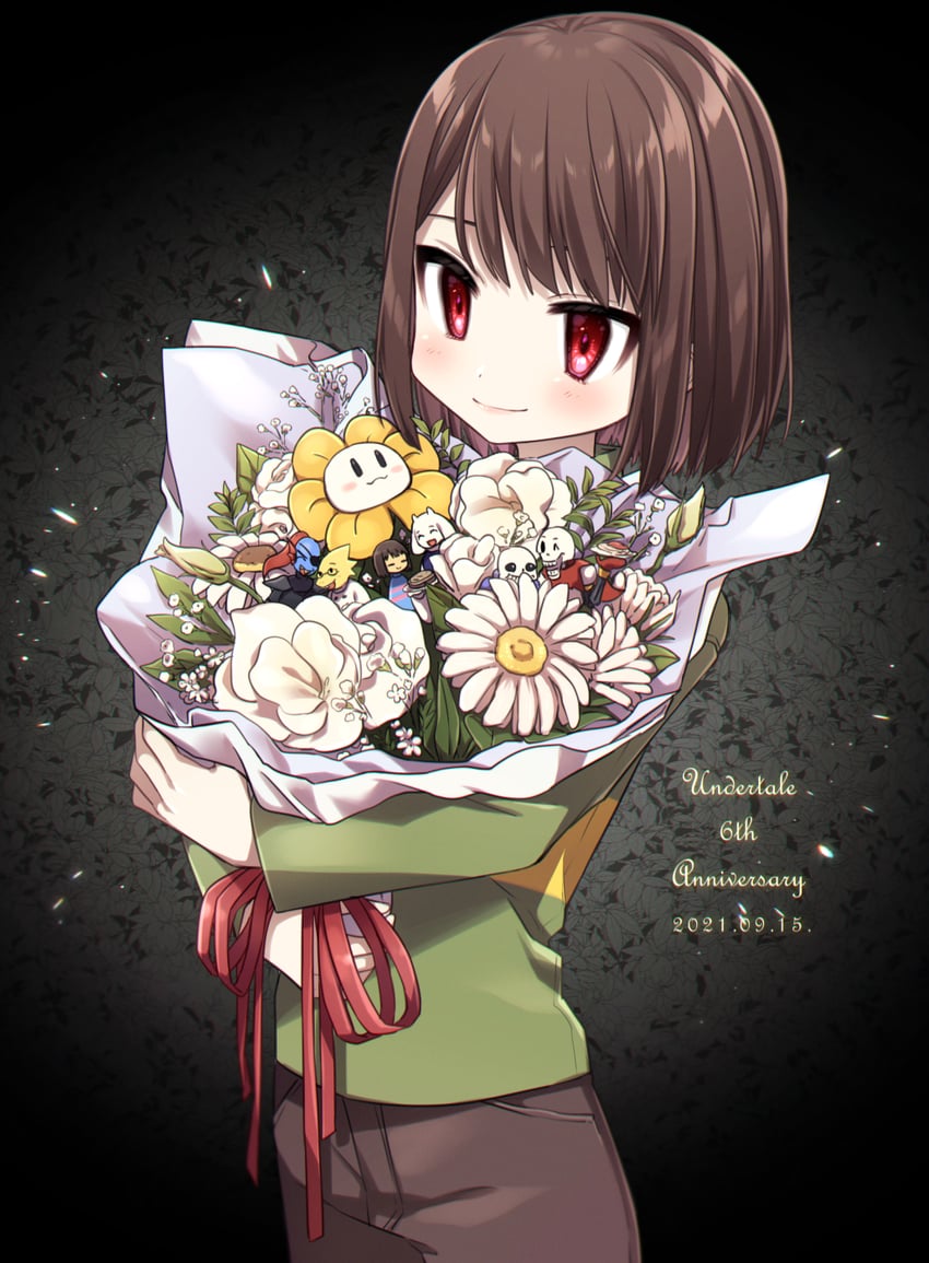 frisk, chara, sans, papyrus, undyne, and 3 more (undertale) drawn by leftporygon
