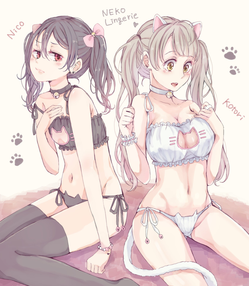 yazawa nico and minami kotori (love live! and 1 more) drawn by kashiwagi_tsukiko