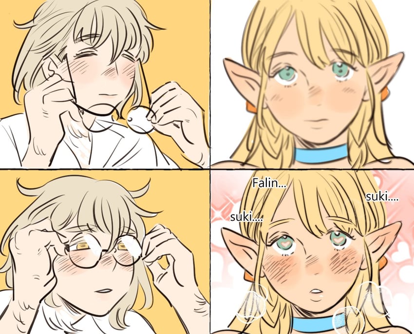 marcille donato and falin touden (dungeon meshi) drawn by milfcookiesimp