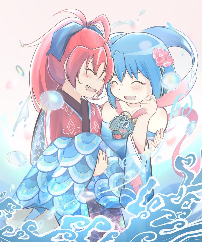 miki sayaka and sakura kyoko (mahou shoujo madoka magica) drawn by fuseislying