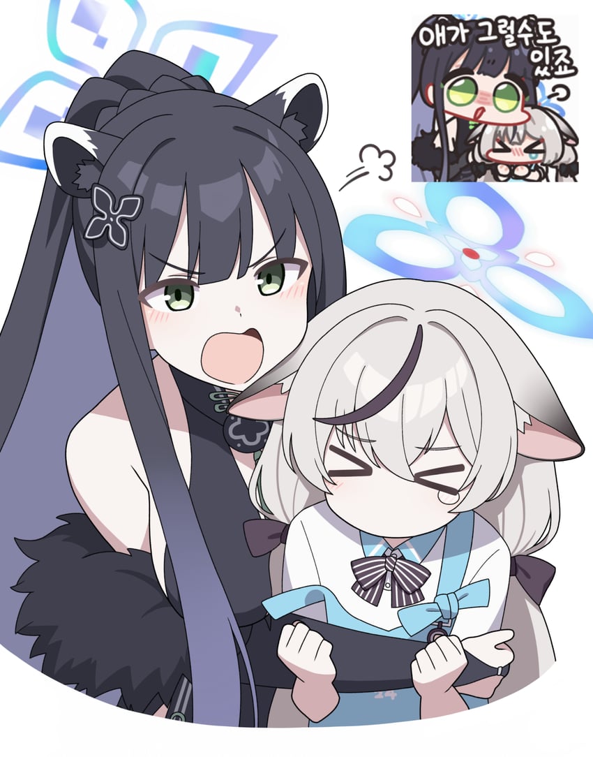 kokona and shun (blue archive) drawn by vector_(dmlddmld00)