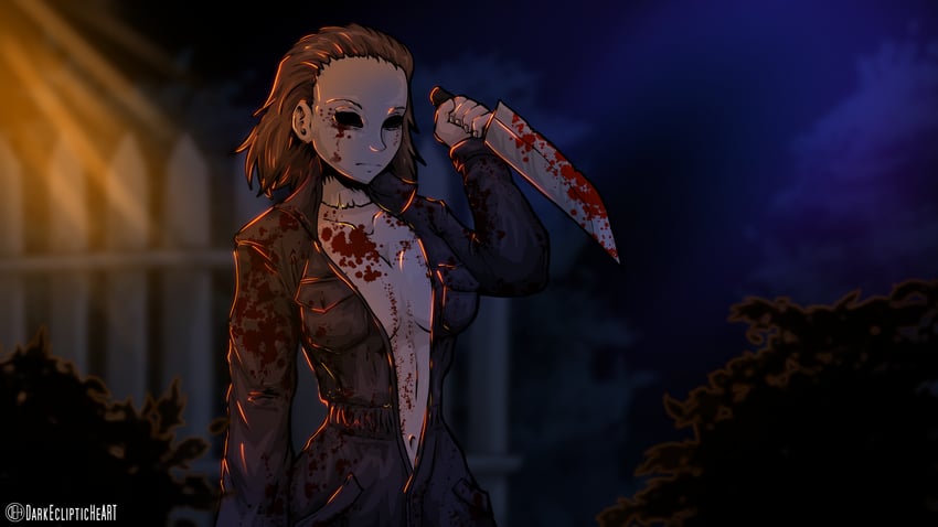 michael myers (kotobukiya bishoujo and 2 more) drawn by darkeclipticheart