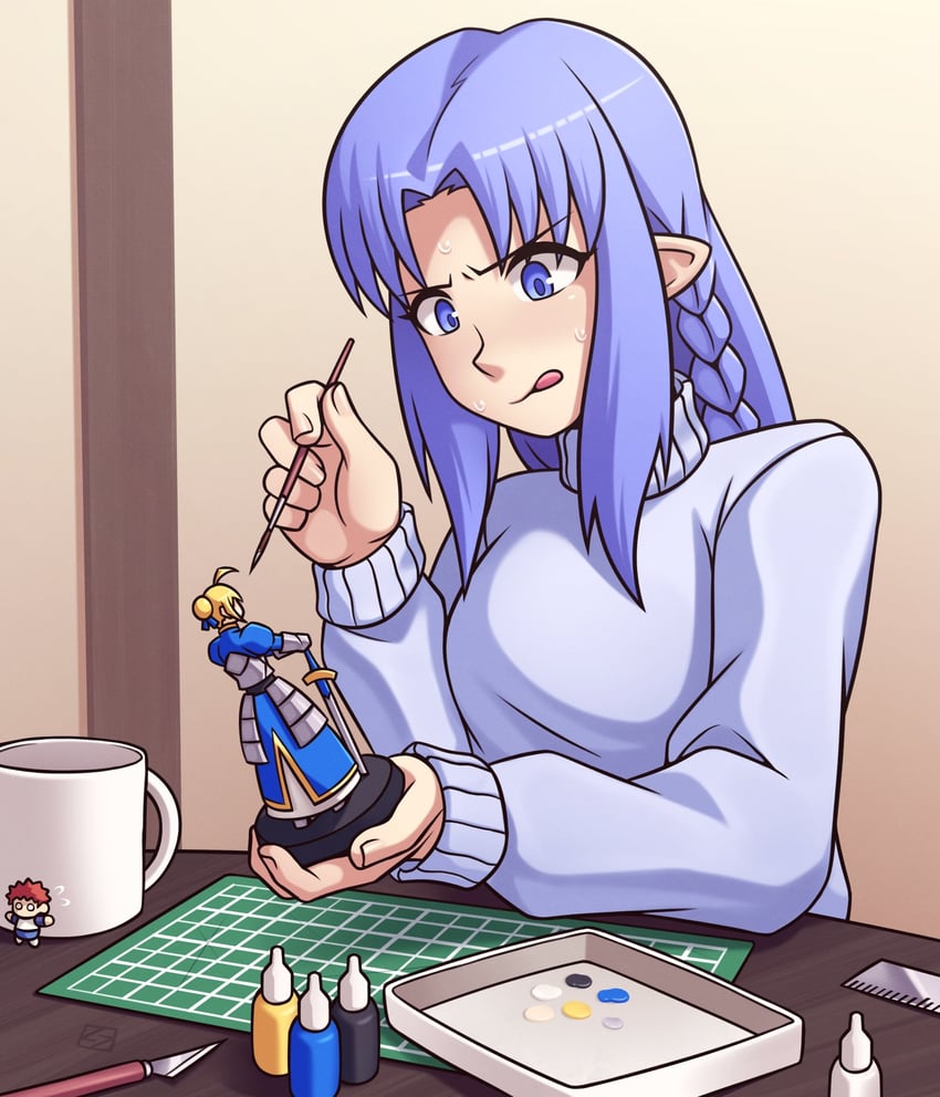 artoria pendragon, saber, emiya shirou, and medea (fate and 1 more) drawn by thunderafterdark