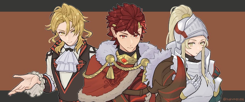 diamant, jade, and amber (fire emblem and 1 more) drawn by hahm0106