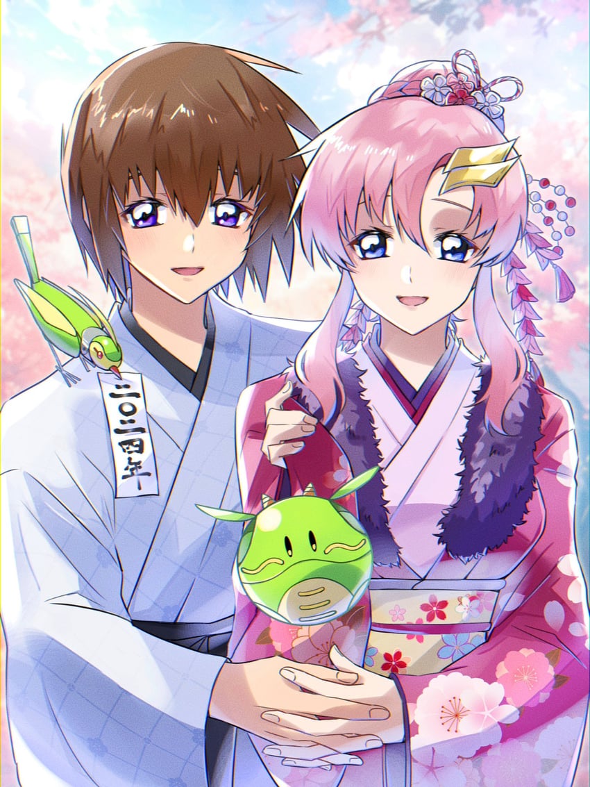 haro, lacus clyne, and kira yamato (gundam and 2 more) drawn by rrrisyf