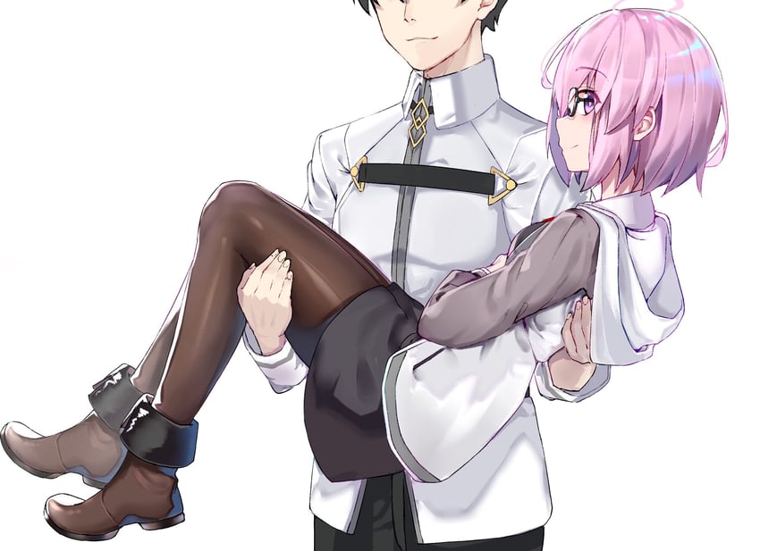 mash kyrielight and fujimaru ritsuka (fate and 1 more) drawn by f_luck_guy