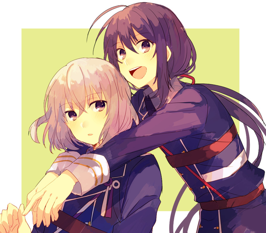 namazuo toushirou and honebami toushirou (touken ranbu) drawn by hage_ta