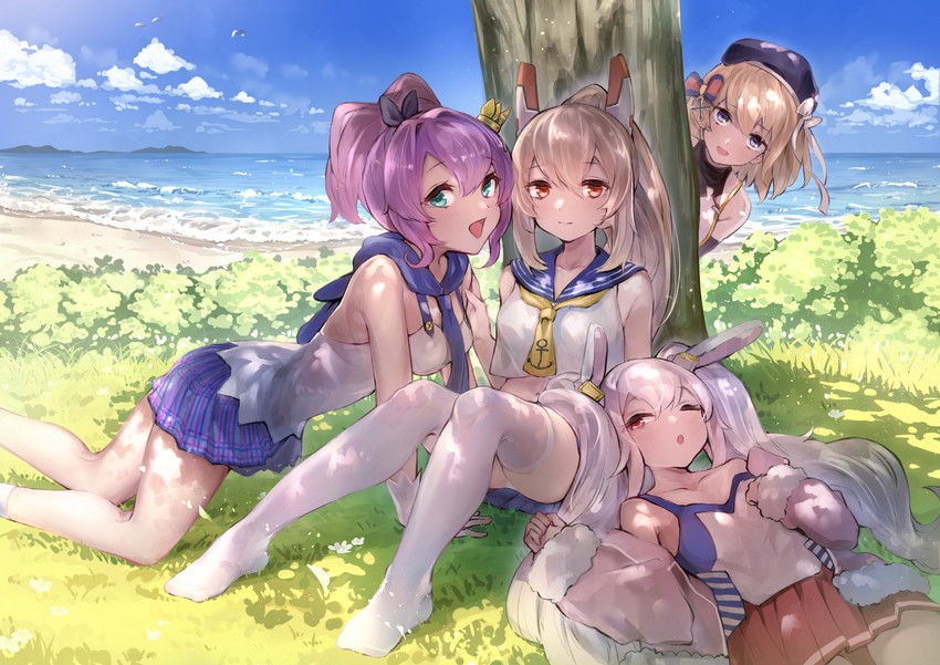 ayanami, laffey, javelin, and z23 (azur lane) drawn by catumi_(ta938_ka23)