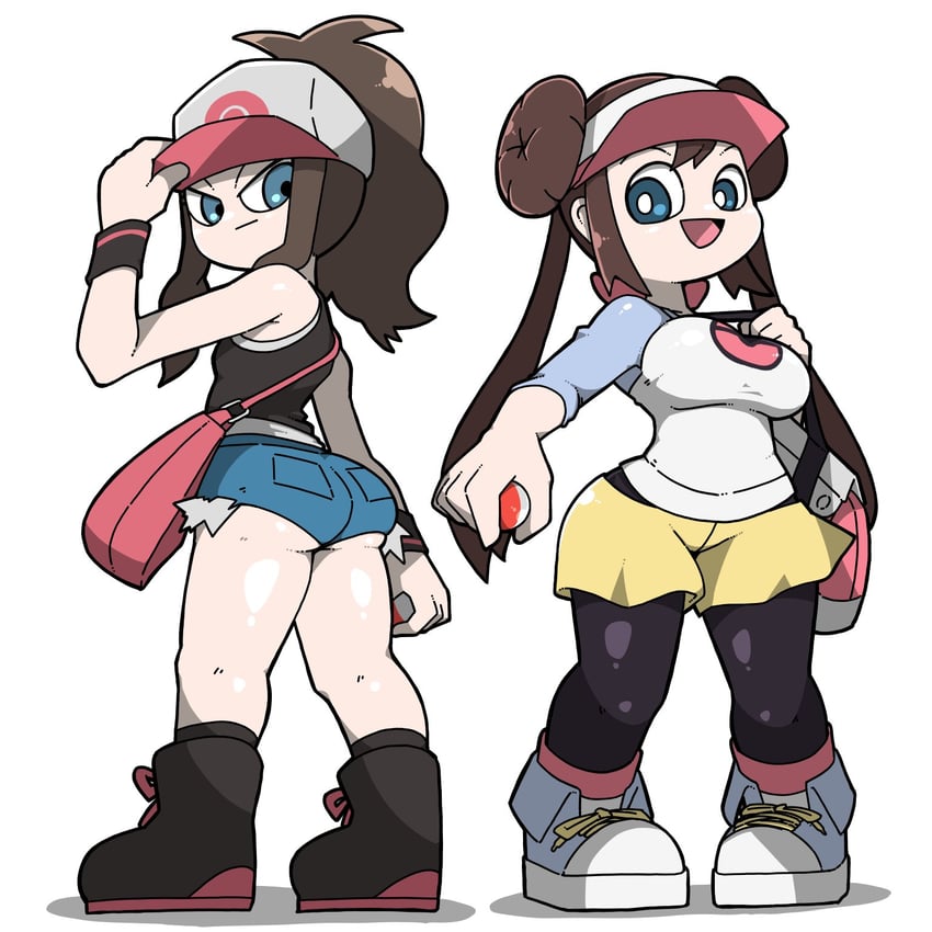 rosa and hilda (pokemon and 2 more) drawn by name_omoitukan2