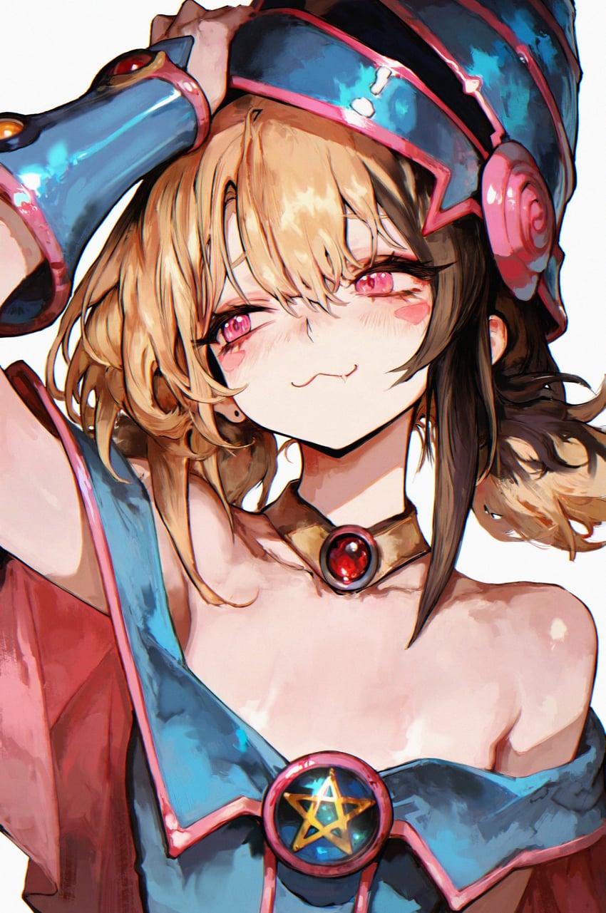 dark magician girl and gigi murin (hololive and 2 more) drawn by whosadaman