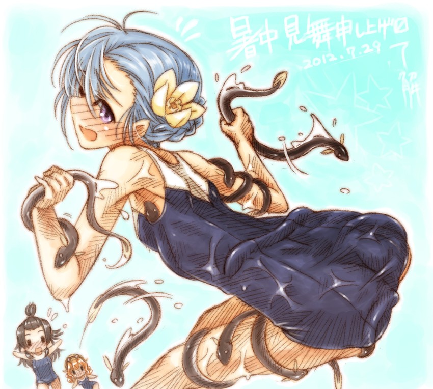 fin e ld si laffinty, kyouno madoka, and muginami (rinne no lagrange) drawn by ryou_(shirotsumesou)