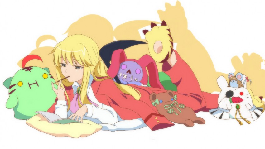 ushiromiya lion (monogatari and 2 more) drawn by neon_ui