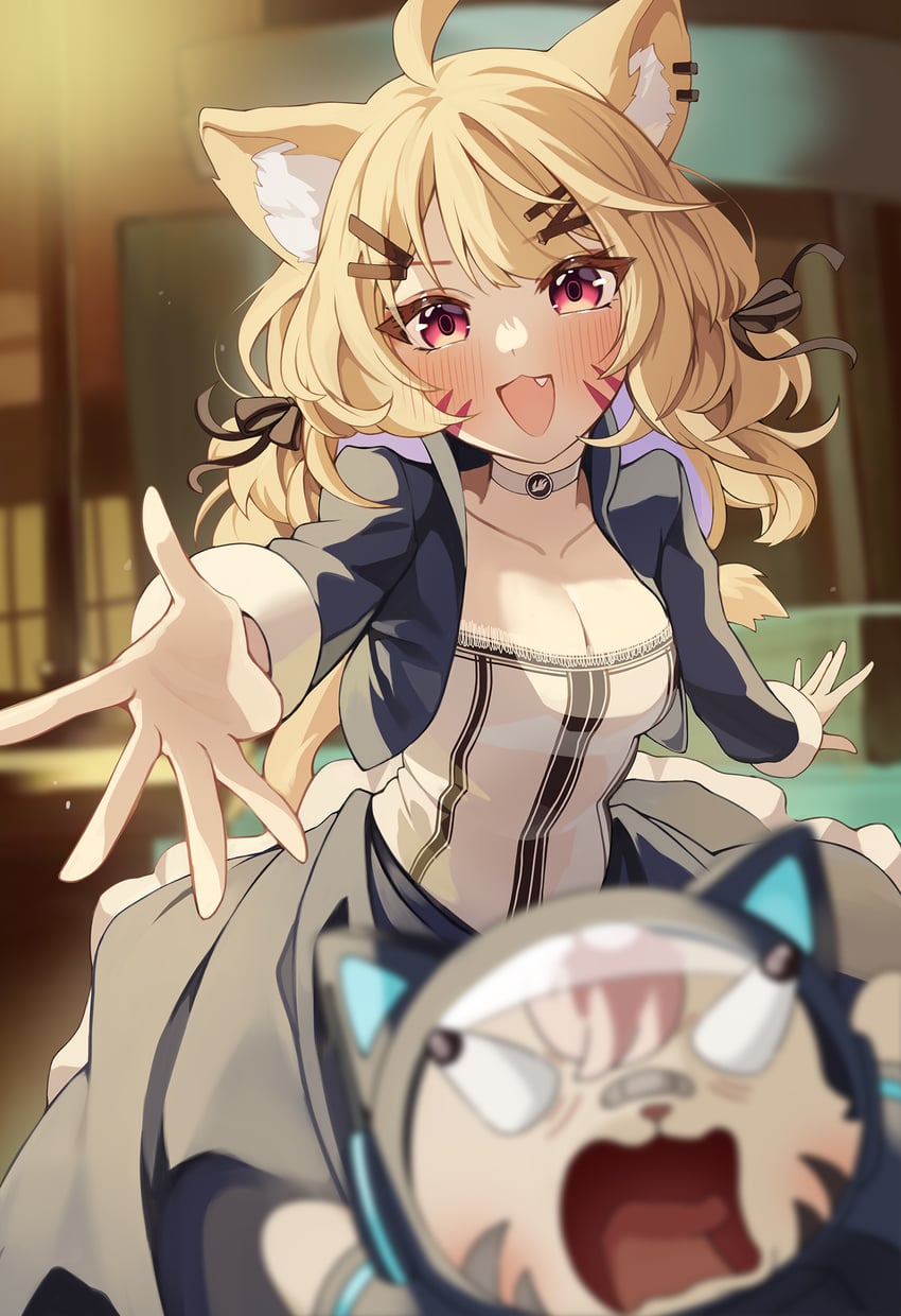 shyrei faolan, elizabeth, and pokatto (indie virtual youtuber and 2 more) drawn by gya_(144)