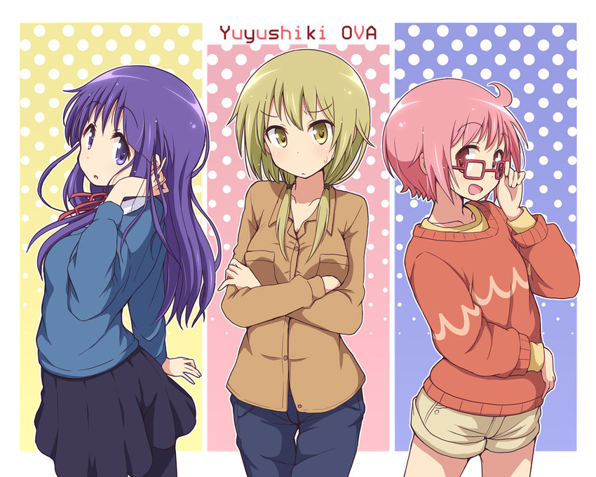 ichii yui, hinata yukari, and nonohara yuzuko (yuyushiki) drawn by mel_(melty_pot)