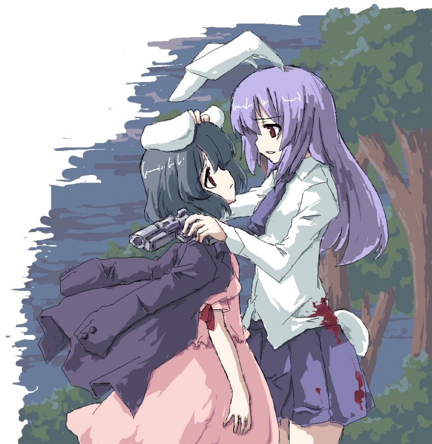 reisen udongein inaba and inaba tewi (touhou) drawn by sakuraba_yuuki