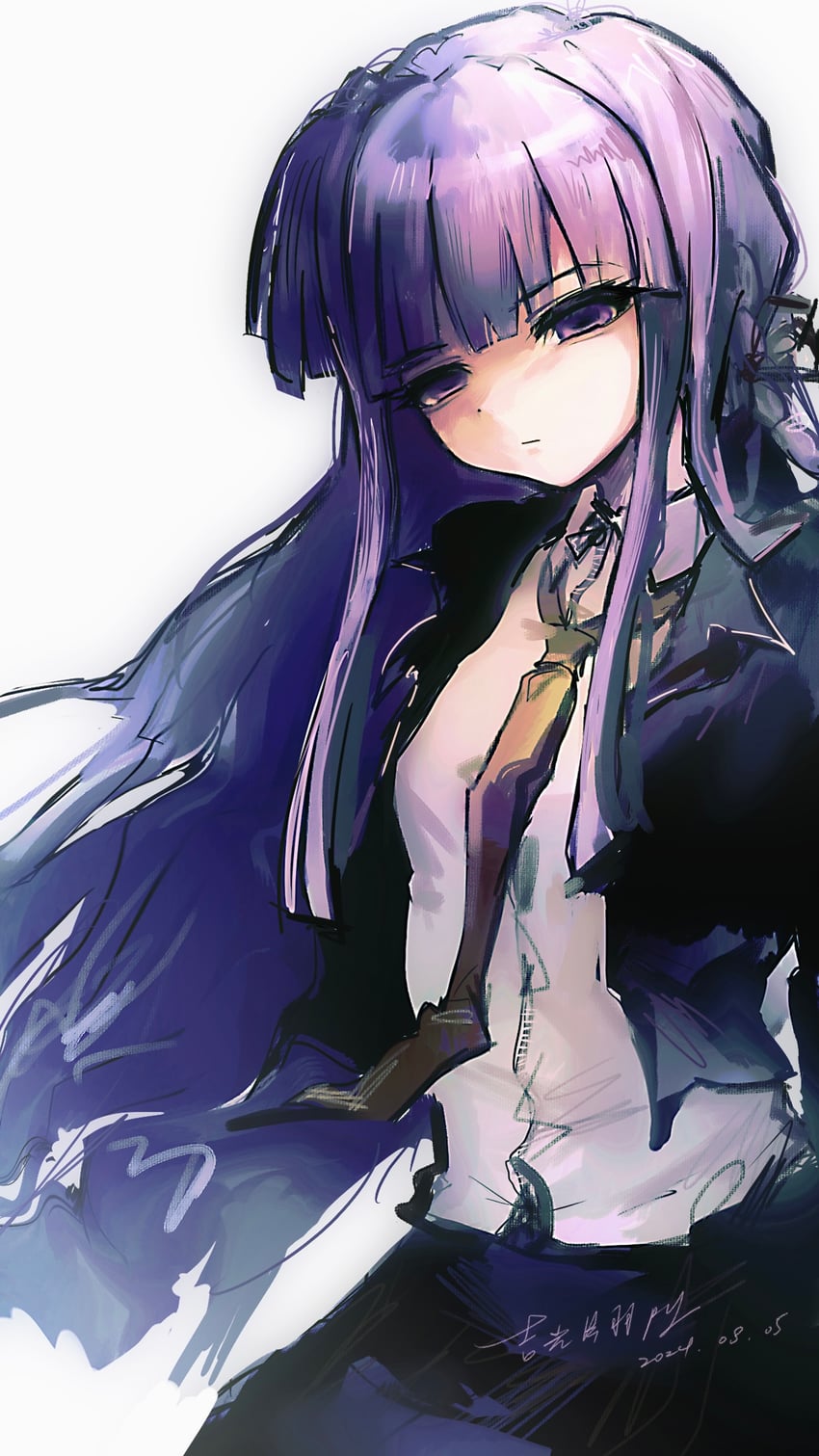 kirigiri kyoko (danganronpa and 1 more) drawn by user_ycmn2552