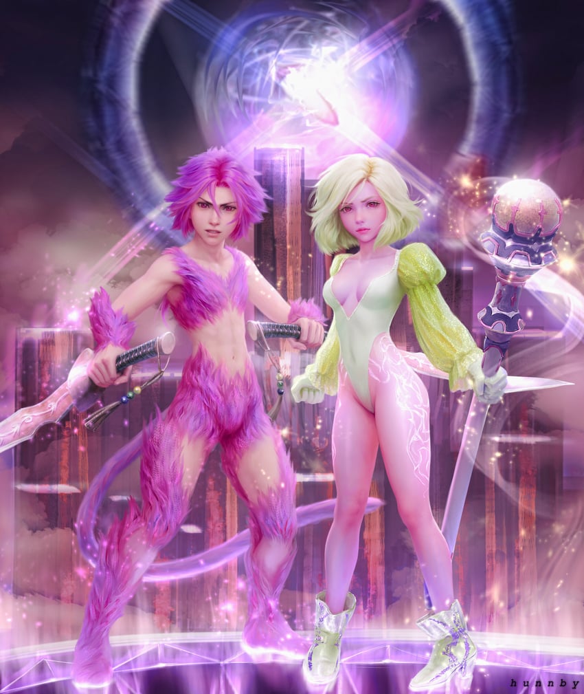 zidane tribal, garnet til alexandros xvii, trance zidane tribal, and trance garnet til alexandros xvii (final fantasy and 1 more) drawn by honeybunny-art