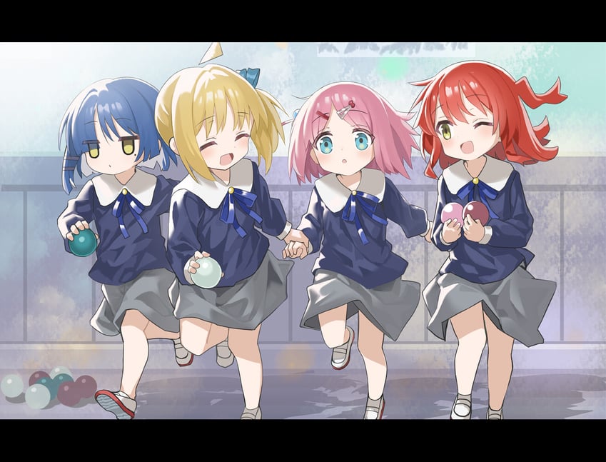gotoh hitori, kita ikuyo, ijichi nijika, and yamada ryo (bocchi the rock!) drawn by shino_(eefy)