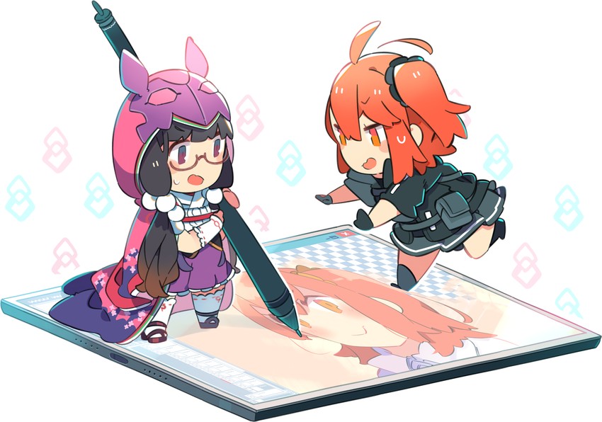 fujimaru ritsuka and osakabehime (fate and 3 more) drawn by pekeko_(pepekekeko)