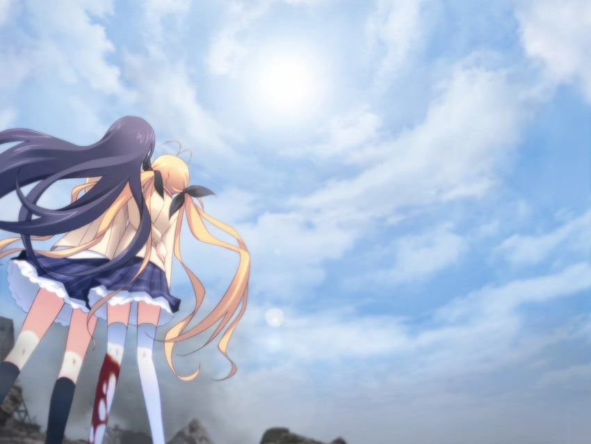 orihara kozue and aoi sena (chaos;head) drawn by matsuo_yukihiro