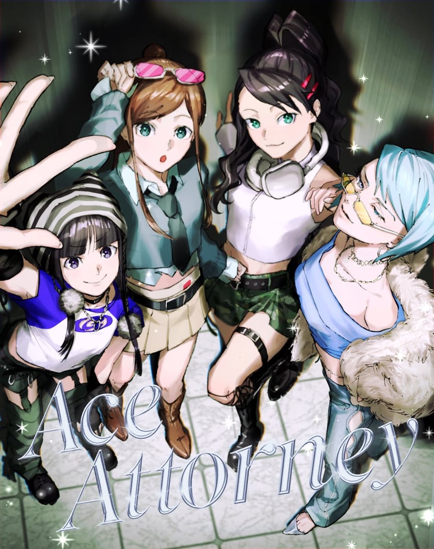 maya fey, franziska von karma, ema skye, and kay faraday (ace attorney and 1 more) drawn by yymmawo_vv2