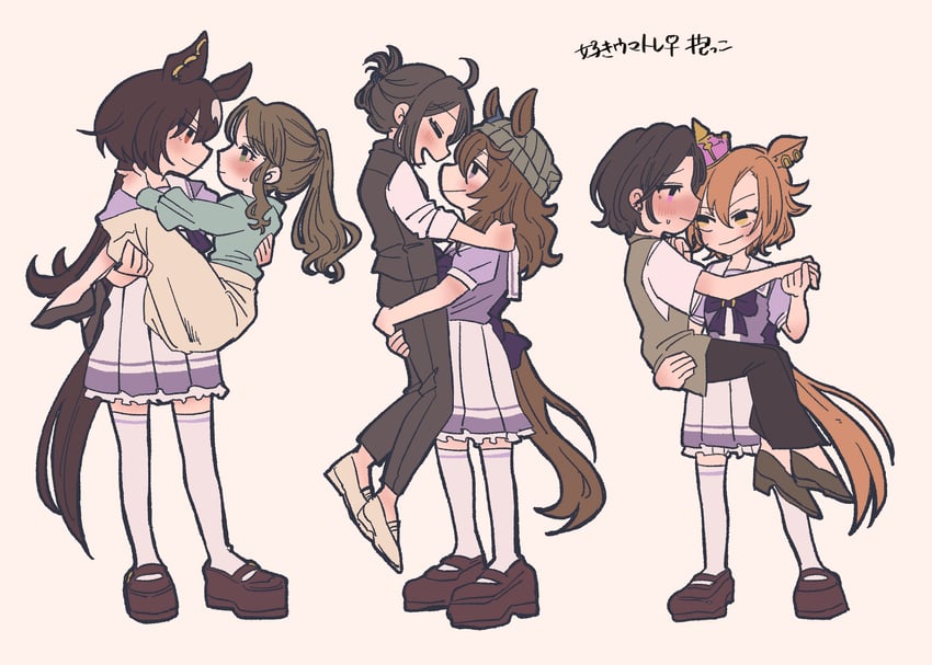trainer, sirius symboli, t.m. opera o, nakayama festa, and female trainer (original and 1 more) drawn by suna_(cdl_nf_nb)