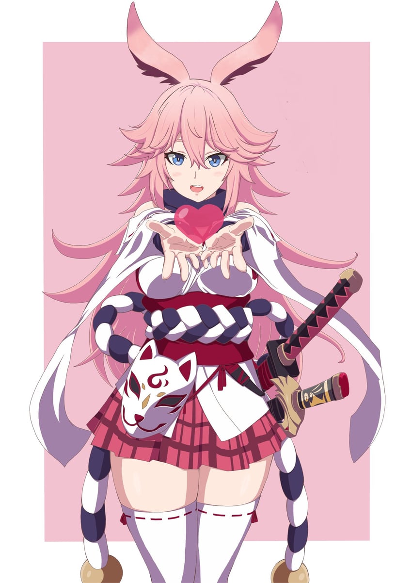 yae sakura (honkai and 1 more) drawn by task_baron