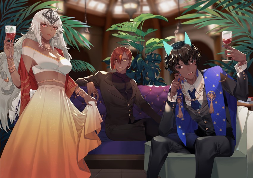 arjuna, arjuna alter, ashwatthama, and lakshmibai (fate and 1 more) drawn by shei99