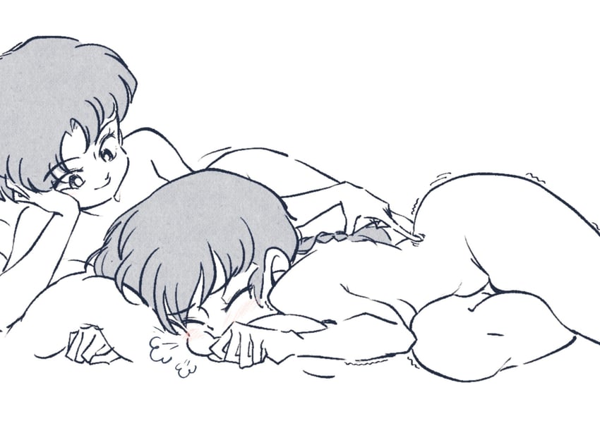 ranma-chan and tendou akane (ranma 1/2) drawn by luuxiriver