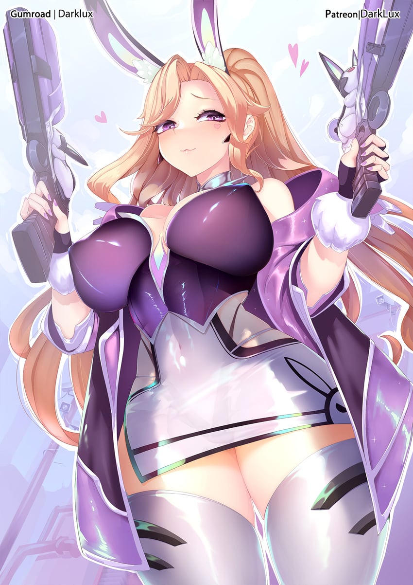 miss fortune and battle bunny miss fortune (league of legends) drawn by darklux