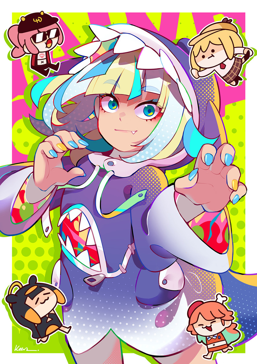 gawr gura, mori calliope, ninomae ina'nis, takanashi kiara, and watson amelia (hololive and 1 more) drawn by keenbiscuit