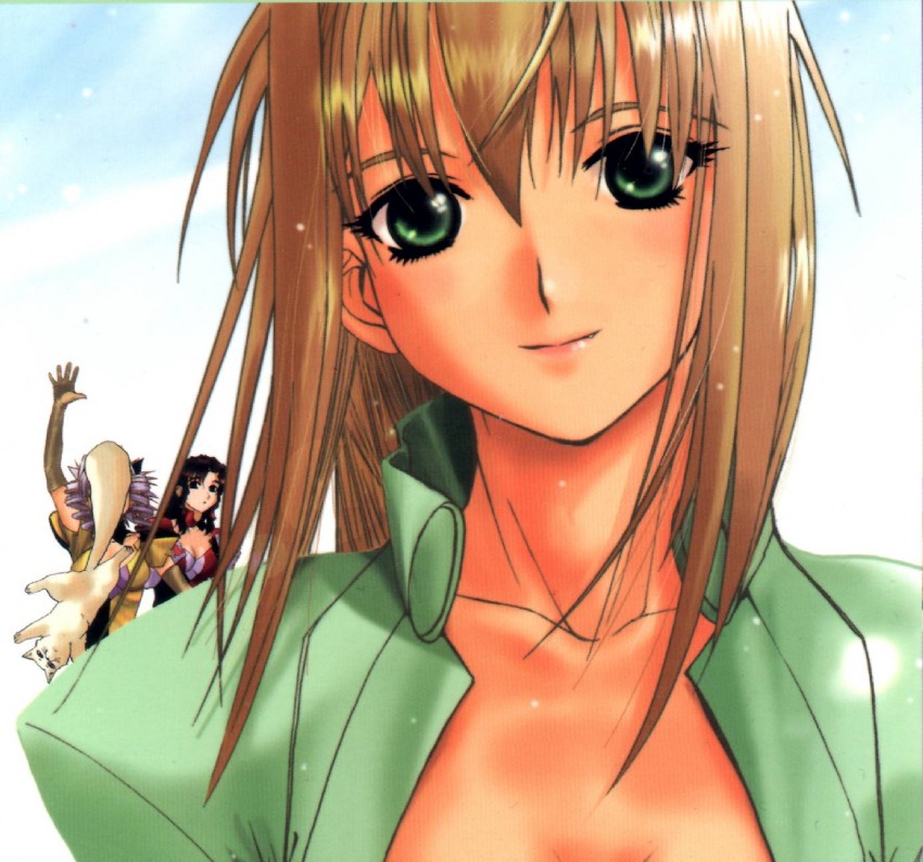 excel, hyatt, menchi, and elgala (excel saga) drawn by rikudou_koushi