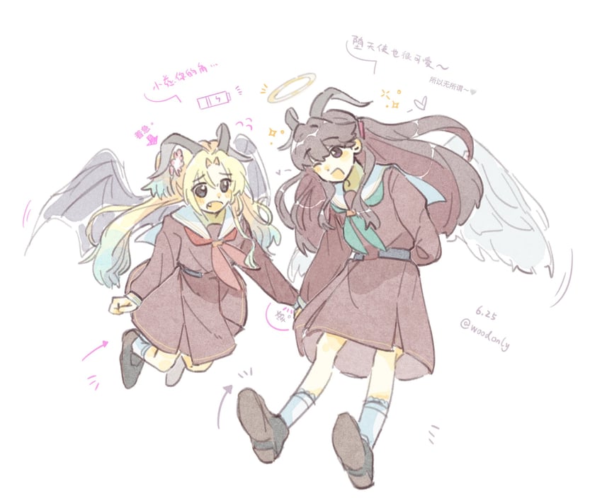 fujishima megumi and osawa rurino (love live! and 1 more) drawn by woodonly