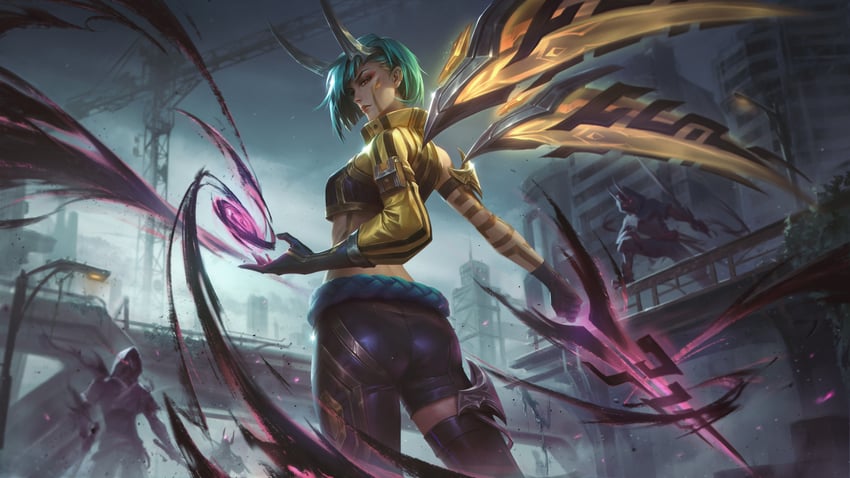 kai'sa and inkshadow kai'sa (league of legends) drawn by sheo-bin