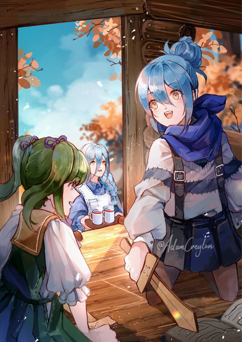 azura, female kana, and midori (fire emblem and 1 more) drawn by creyton