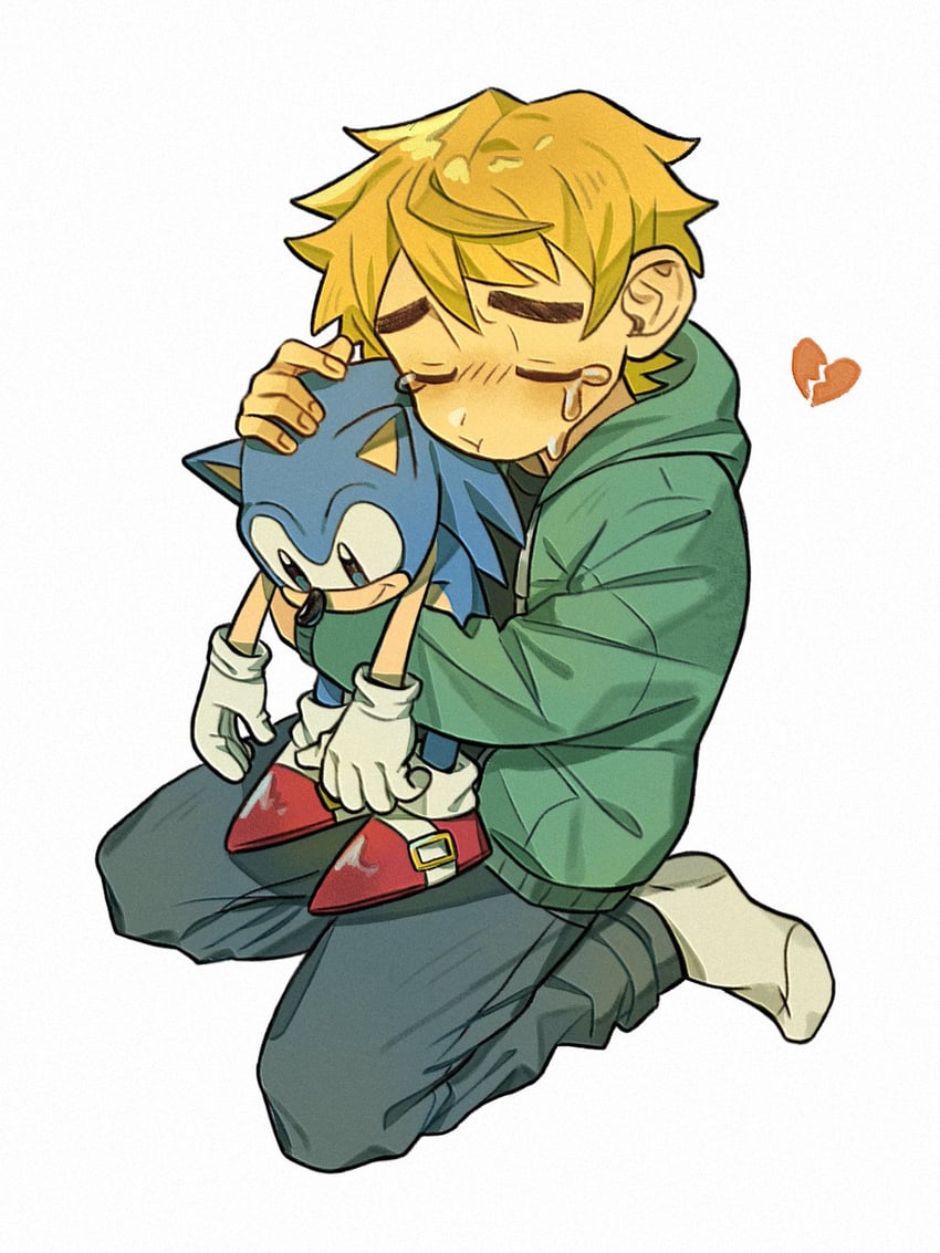 sonic the hedgehog and scott pilgrim (sonic and 1 more) drawn by xxyang4747