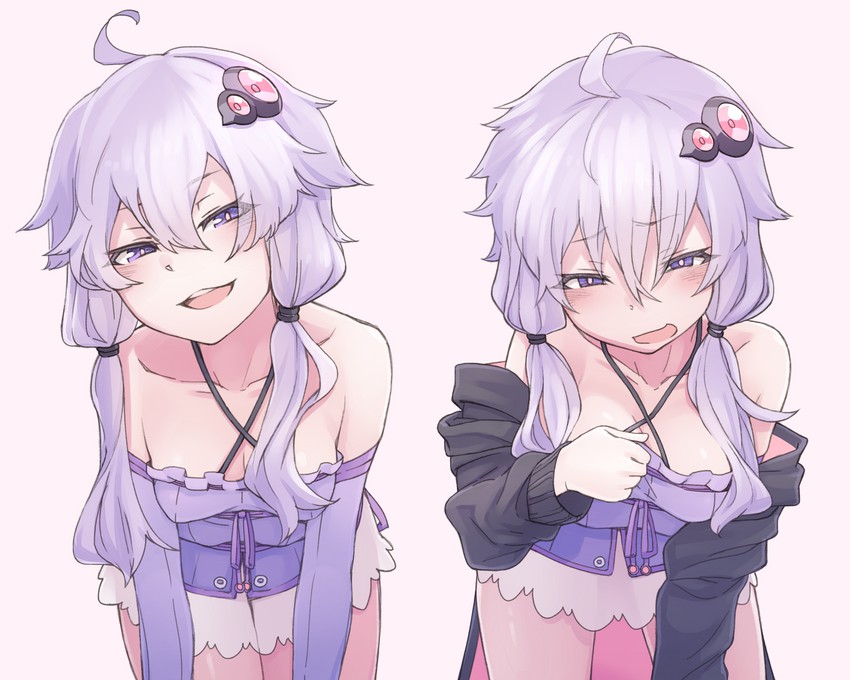 yuzuki yukari (vocaloid and 1 more) drawn by mochi_(mochi444420)