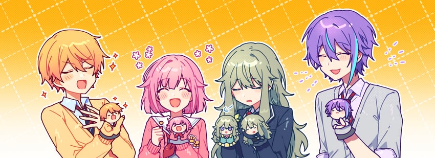 ootori emu, tenma tsukasa, kusanagi nene, kamishiro rui, and nenerobo (project sekai) drawn by buchu14569590