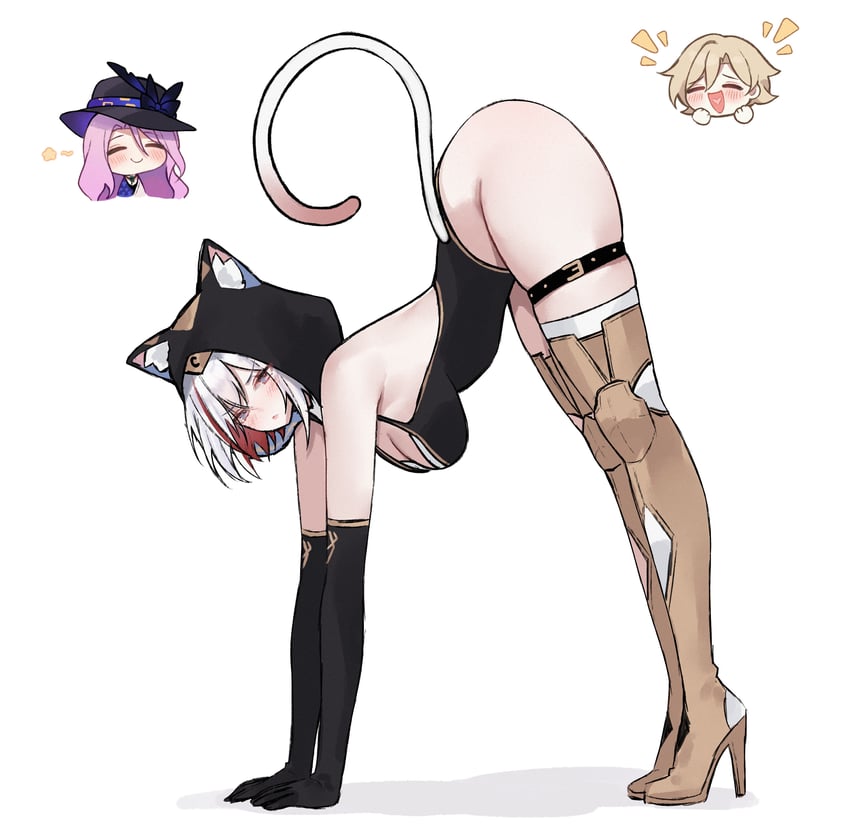 aventurine, topaz, cipher, and jade (honkai and 1 more) drawn by miclipse