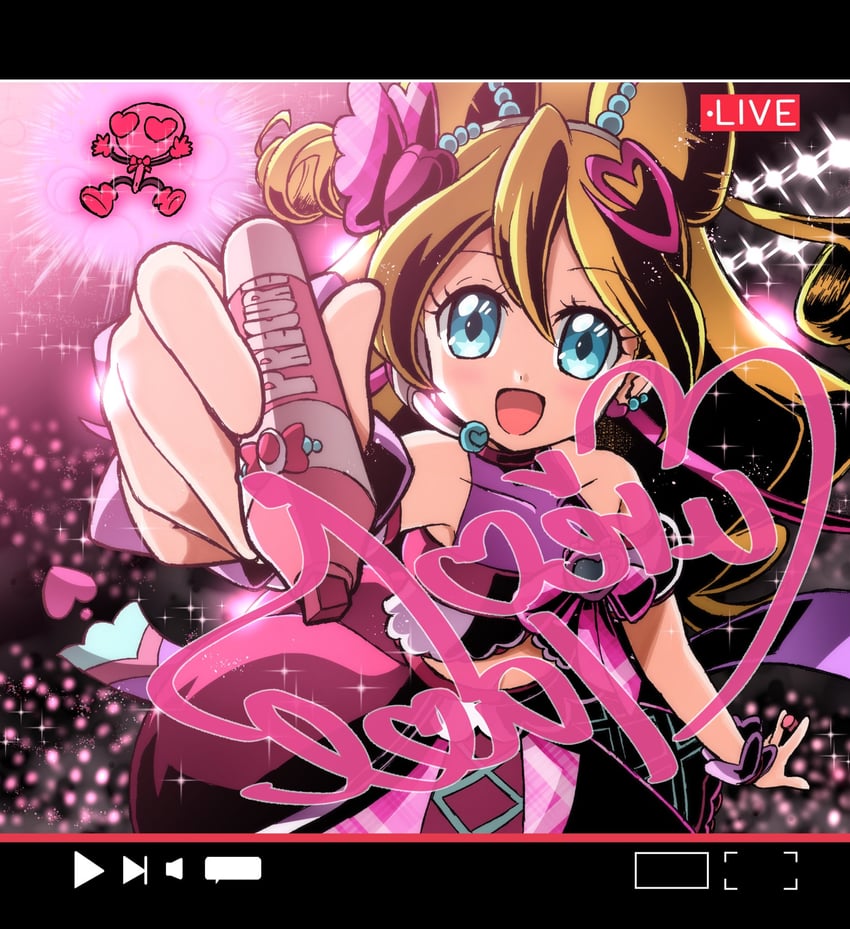sakura uta and cure idol (precure and 1 more) drawn by wakabayashi_makoto