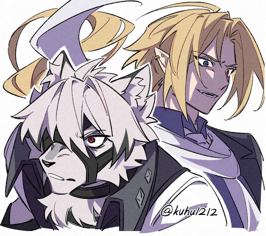 von lycaon and hugo vlad (zenless zone zero) drawn by kuhu1212