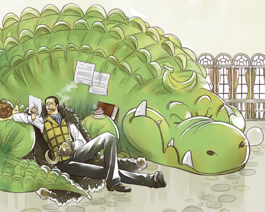 crocodile and bananawani (one piece) drawn by cocotri