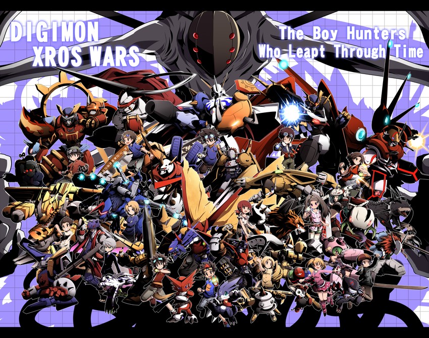 yagami taichi, omegamon, wargreymon, dukemon, motomiya daisuke, and 42 more (digimon and 7 more) drawn by mori_no_kaeru