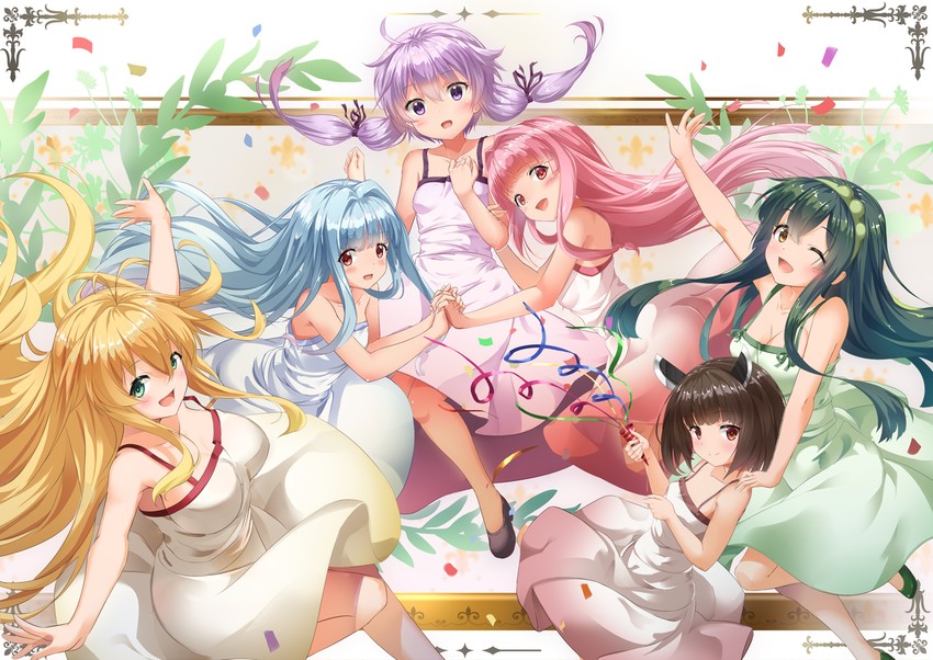 yuzuki yukari, touhoku kiritan, kotonoha akane, kotonoha aoi, tsurumaki maki, and 1 more (vocaloid and 1 more) drawn by fujino_(yoshi9798174)
