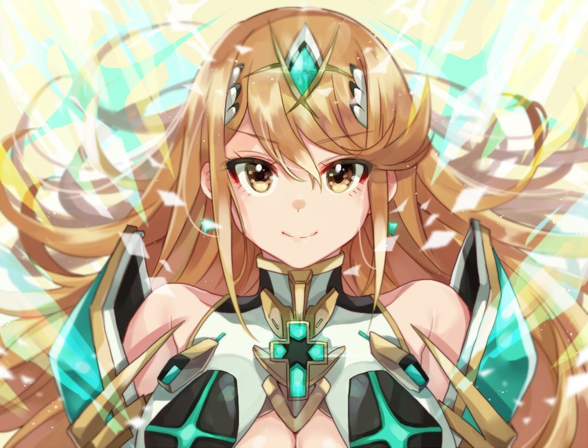 mythra (xenoblade chronicles and 1 more) drawn by konoha2014