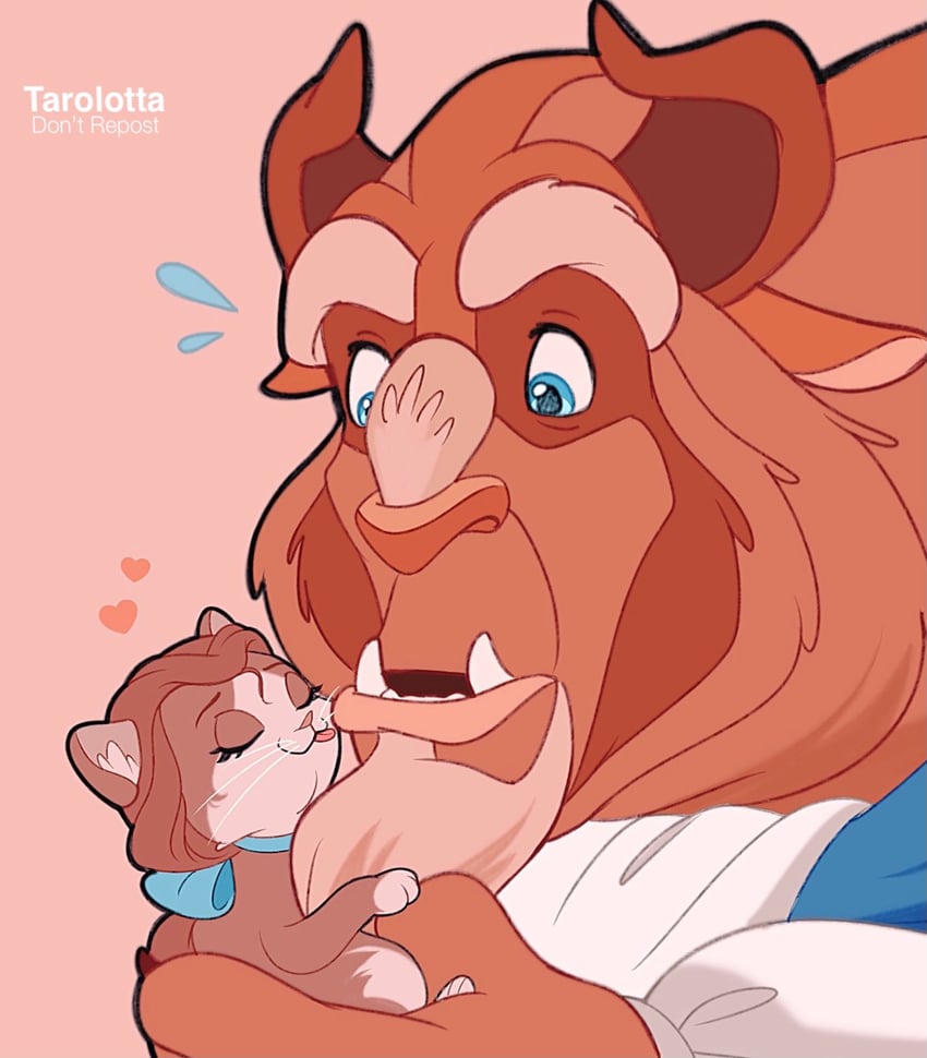 belle and beast (beauty and the beast) drawn by tarolotta