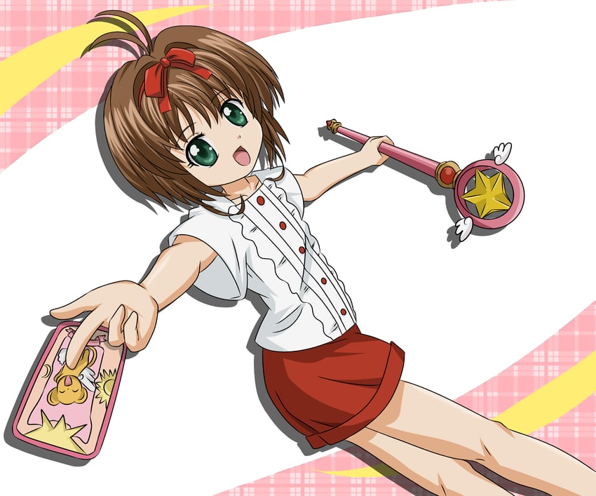 kinomoto sakura and kero (cardcaptor sakura) drawn by takumi_(rozen_garten)